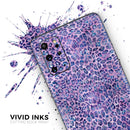 Purple Watercolor Leopard Pattern - Premium Vinyl Skin Decal for Samsung Galaxy S25 Ultra, S24, S23, S22 & All Galaxy S Models