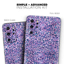 Purple Watercolor Leopard Pattern - Premium Vinyl Skin Decal for Samsung Galaxy S25 Ultra, S24, S23, S22 & All Galaxy S Models