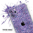 Purple Watercolor Leopard Pattern - Vinyl Skin Wrap for iPhone 17 Pro Max, 17 Pro, 17 Air, 17, 16 & All Models — Soft Matte or Ultra Gloss