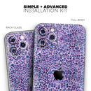 Purple Watercolor Leopard Pattern - Vinyl Skin Wrap for iPhone 17 Pro Max, 17 Pro, 17 Air, 17, 16 & All Models — Soft Matte or Ultra Gloss