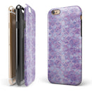 Purple Watercolor Quatrefoil iPhone 6/6s or 6/6s Plus 2-Piece Hybrid INK-Fuzed Case