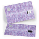 Purple Watercolor Quatrefoil - Premium Protective Decal Skin-Kit for the Apple Credit Card