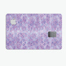 Purple Watercolor Quatrefoil - Premium Protective Decal Skin-Kit for the Apple Credit Card