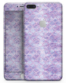 Purple Watercolor Quatrefoil - Skin-kit for the iPhone 8 or 8 Plus
