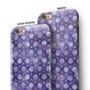 Purple Watercolor Ring Pattern iPhone 6/6s or 6/6s Plus 2-Piece Hybrid INK-Fuzed Case