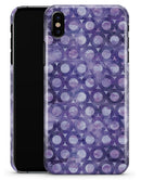Purple Watercolor Ring Pattern - iPhone X Clipit Case