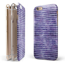 Purple Watercolor Stripes iPhone 6/6s or 6/6s Plus 2-Piece Hybrid INK-Fuzed Case