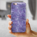 Purple Watercolor Stripes iPhone 6/6s or 6/6s Plus 2-Piece Hybrid INK-Fuzed Case