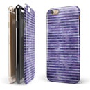Purple Watercolor Stripes iPhone 6/6s or 6/6s Plus 2-Piece Hybrid INK-Fuzed Case