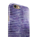 Purple Watercolor Stripes iPhone 6/6s or 6/6s Plus 2-Piece Hybrid INK-Fuzed Case