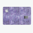 Purple Watercolor Stripes - Premium Protective Decal Skin-Kit for the Apple Credit Card