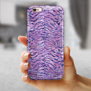 Purple Watercolor Tiger Pattern iPhone 6/6s or 6/6s Plus 2-Piece Hybrid INK-Fuzed Case