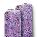 Purple Watercolor Tiger Pattern iPhone 6/6s or 6/6s Plus 2-Piece Hybrid INK-Fuzed Case