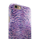 Purple Watercolor Tiger Pattern iPhone 6/6s or 6/6s Plus 2-Piece Hybrid INK-Fuzed Case