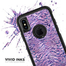 Purple Watercolor Tiger Pattern - Skin Kit for the iPhone OtterBox Cases
