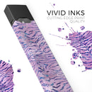 Purple Watercolor Tiger Pattern - Premium Decal Protective Skin-Wrap Sticker compatible with the Juul Labs vaping device