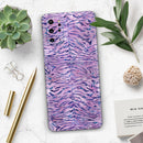 Purple Watercolor Tiger Pattern - Premium Vinyl Skin Decal for Samsung Galaxy S25 Ultra, S24, S23, S22 & All Galaxy S Models