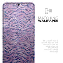 Purple Watercolor Tiger Pattern - Premium Vinyl Skin Decal for Samsung Galaxy S25 Ultra, S24, S23, S22 & All Galaxy S Models