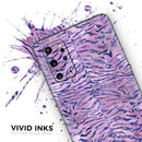 Purple Watercolor Tiger Pattern - Premium Vinyl Skin Decal for Samsung Galaxy S25 Ultra, S24, S23, S22 & All Galaxy S Models