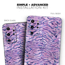 Purple Watercolor Tiger Pattern - Premium Vinyl Skin Decal for Samsung Galaxy S25 Ultra, S24, S23, S22 & All Galaxy S Models