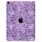 Purple Watercolor Tiger Pattern - Full Body Skin Decal for the Apple iPad Pro 12.9", 11", 10.5", 9.7", Air or Mini (All Models Available)