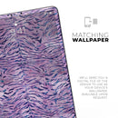 Purple Watercolor Tiger Pattern - Full Body Skin Decal for the Apple iPad Pro 12.9", 11", 10.5", 9.7", Air or Mini (All Models Available)