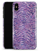 Purple Watercolor Tiger Pattern - iPhone X Clipit Case