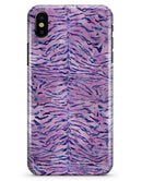 Purple Watercolor Tiger Pattern - iPhone X Clipit Case