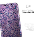 Purple Watercolor Tiger Pattern - Vinyl Skin Wrap for iPhone 17 Pro Max, 17 Pro, 17 Air, 17, 16 & All Models — Soft Matte or Ultra Gloss