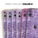 Purple Watercolor Tiger Pattern - Vinyl Skin Wrap for iPhone 17 Pro Max, 17 Pro, 17 Air, 17, 16 & All Models — Soft Matte or Ultra Gloss