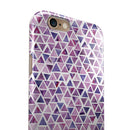 Purple Watercolor Triangle Pattern iPhone 6/6s or 6/6s Plus 2-Piece Hybrid INK-Fuzed Case