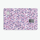 Purple Watercolor Triangle Pattern - Premium Protective Decal Skin-Kit for the Apple Credit Card