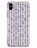 Purple Watercolor Triangle Pattern V2 - iPhone X Clipit Case