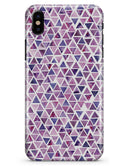 Purple Watercolor Triangle Pattern - iPhone X Clipit Case