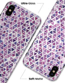 Purple Watercolor Triangle Pattern - iPhone X Clipit Case