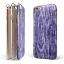 Purple Watercolor Woodgrain iPhone 6/6s or 6/6s Plus 2-Piece Hybrid INK-Fuzed Case