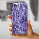 Purple Watercolor Woodgrain iPhone 6/6s or 6/6s Plus 2-Piece Hybrid INK-Fuzed Case