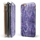 Purple Watercolor Woodgrain iPhone 6/6s or 6/6s Plus 2-Piece Hybrid INK-Fuzed Case