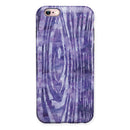 Purple Watercolor Woodgrain iPhone 6/6s or 6/6s Plus 2-Piece Hybrid INK-Fuzed Case