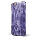 Purple Watercolor Woodgrain iPhone 6/6s or 6/6s Plus 2-Piece Hybrid INK-Fuzed Case