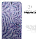 Purple Watercolor Zebra Pattern - Premium Vinyl Skin Decal for Samsung Galaxy S25 Ultra, S24, S23, S22 & All Galaxy S Models