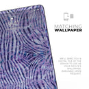 Purple Watercolor Zebra Pattern - Full Body Skin Decal for the Apple iPad Pro 12.9", 11", 10.5", 9.7", Air or Mini (All Models Available)