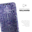 Purple Watercolor Zebra Pattern - Vinyl Skin Wrap for iPhone 17 Pro Max, 17 Pro, 17 Air, 17, 16 & All Models — Soft Matte or Ultra Gloss