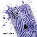 Purple Watercolor Zebra Pattern - Vinyl Skin Wrap for iPhone 17 Pro Max, 17 Pro, 17 Air, 17, 16 & All Models — Soft Matte or Ultra Gloss