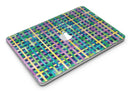 Purple Yellow Green and Blue Stitched Pattern - MacBook Air Skin Kit