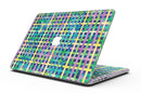Purple Yellow Green and Blue Stitched Pattern - MacBook Pro with Retina Display Full-Coverage Skin Kit
