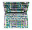 Purple Yellow Green and Blue Stitched Pattern - MacBook Pro with Retina Display Full-Coverage Skin Kit