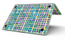 Purple Yellow Green and Blue Stitched Pattern - MacBook Pro with Retina Display Full-Coverage Skin Kit