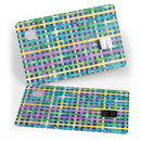 Purple Yellow Green and Blue Stitched Pattern - Premium Protective Decal Skin-Kit for the Apple Credit Card