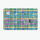 Purple Yellow Green and Blue Stitched Pattern - Premium Protective Decal Skin-Kit for the Apple Credit Card